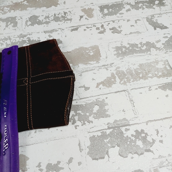 Franco Sarto Tall Brown Leather Suede Block Heel Rounded Toe Boots X230 - Picture 12 of 15